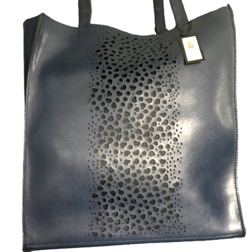 Banana Republic Leather Cut Out Bag Color Dark Blue NWT